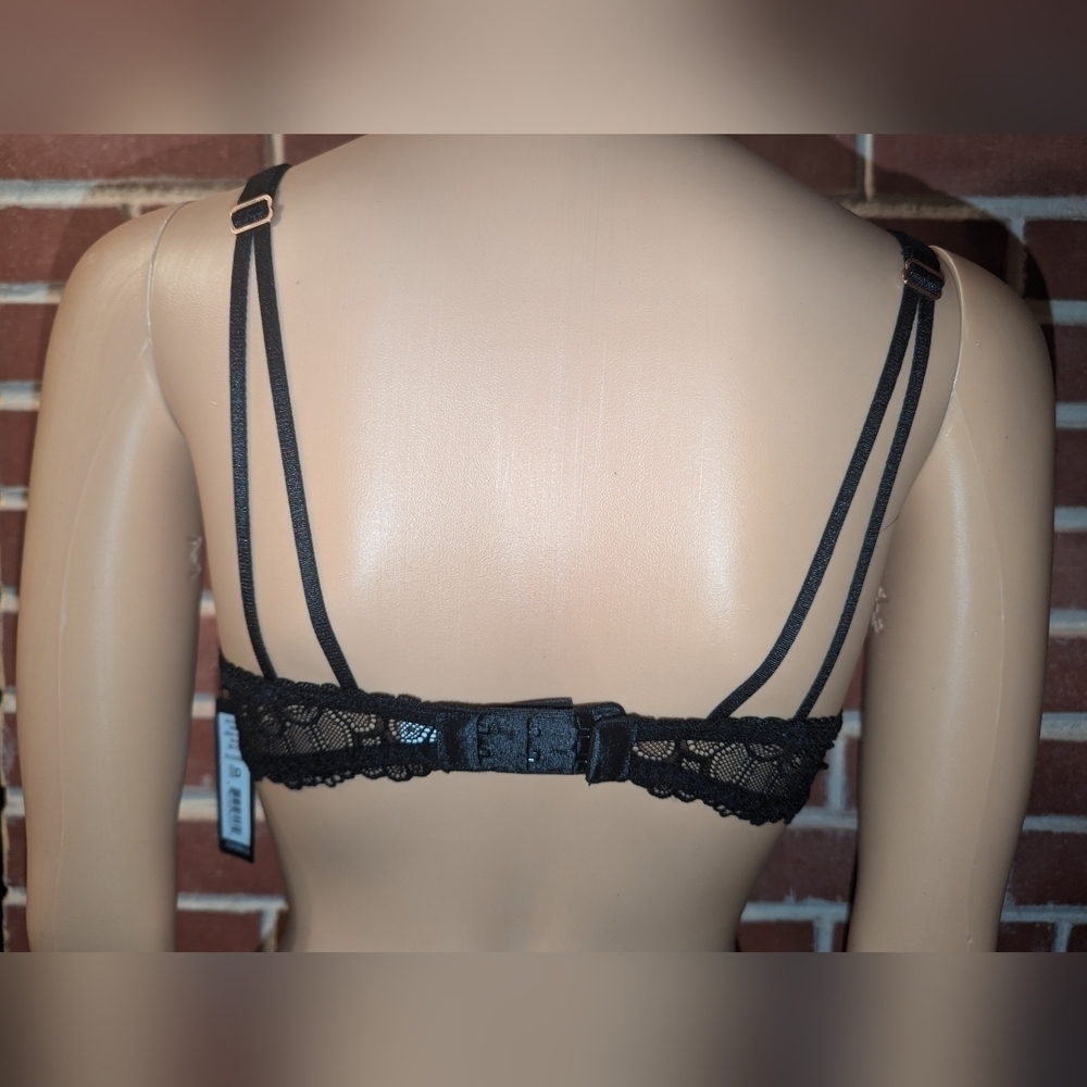 NWT Black Montelle "Rocker" Bra. 32D. - Picture 5 of 8